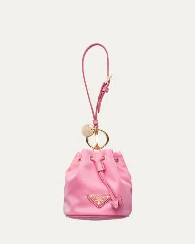 Prada Re-edition 1978 Re-nylon Keychain Pouch In F0jii Begonia 1