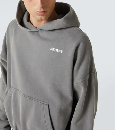 Satisfy Softcell Cotton Hoodie In Gray