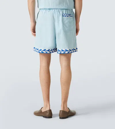 SEEDLING STRIPE亚麻百慕大短裤