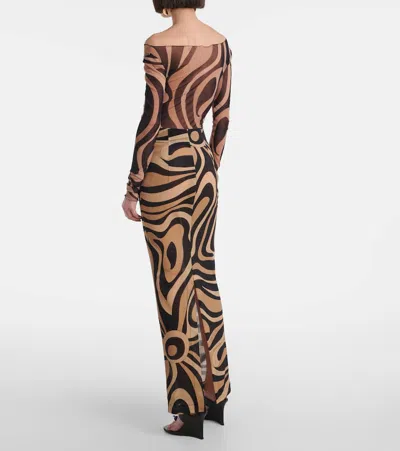 Pucci Long Print Skirt In Multicoloured