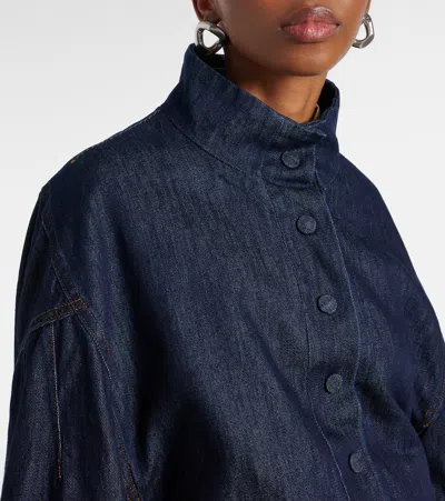 Dries Van Noten Oversized Denim Jacket In Blue