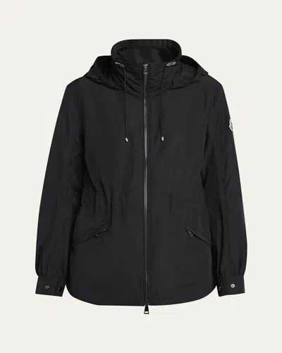 Moncler Enet Short Parka In Black