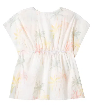 Chloé Kids Printed Cotton Voile Dress In Multicoloured