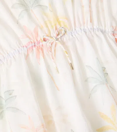 Chloé Kids Printed Cotton Voile Dress In Multicoloured