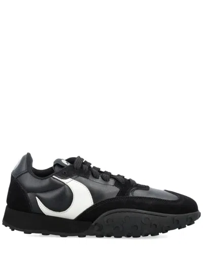 Marine Serre Metal Free Leather Low-top Sneakers In Black