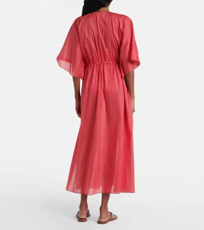 Eres Voilier Cotton Voile Kaftan In Red