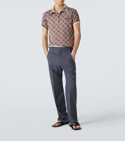 Miu Miu Polohemd Aus Seide In Multi