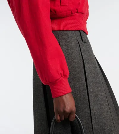 Prada Canvas Jacket In Red