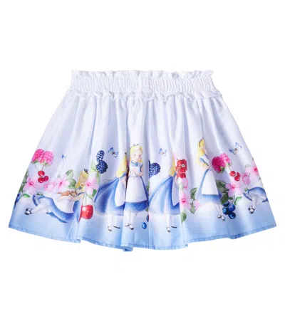 Monnalisa Alice-satinrock In White