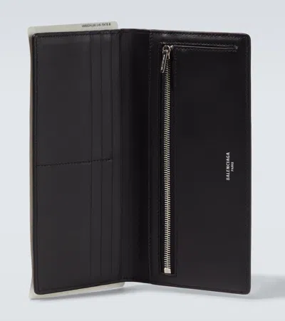 Balenciaga Passport Matte Soft Leather Phone Holder In Black