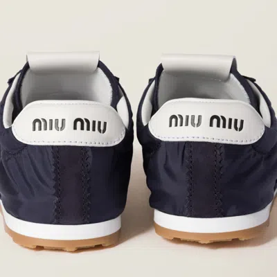 Miu Miu Nylon Sneakers In Blue
