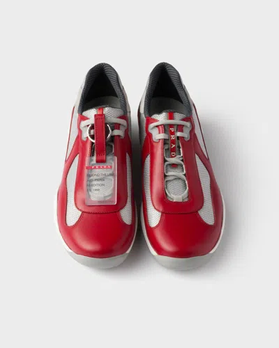 Prada Men's America's Cup Original Sneakers In Rot