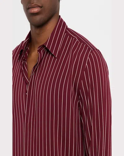 Saint Laurent Bordeaux Clothing Shirts In Red