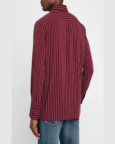Saint Laurent Bordeaux Clothing Shirts In Red
