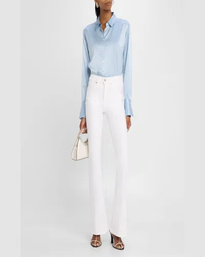 Veronica Beard Beverly High-rise Skinny Flare Jeans In White