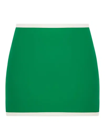 CONTRASTING-TRIM MINI SKIRT