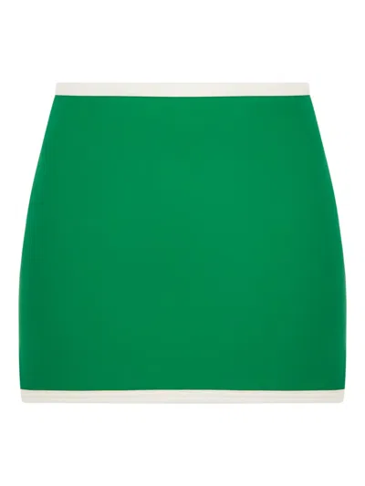 CONTRASTING-TRIM MINI SKIRT