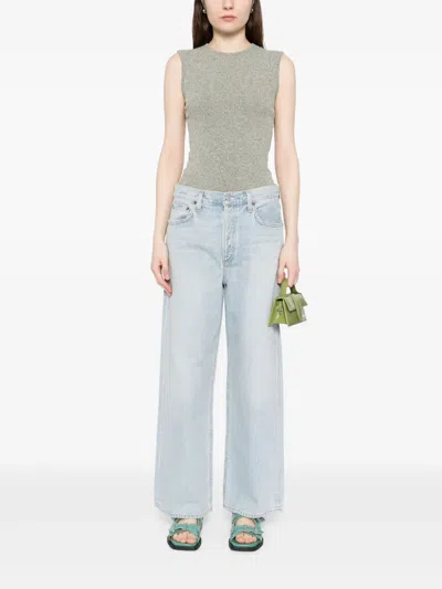 Agolde Binx Tank Celery In 灰色