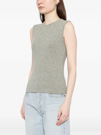 Agolde Binx Tank Celery In 灰色