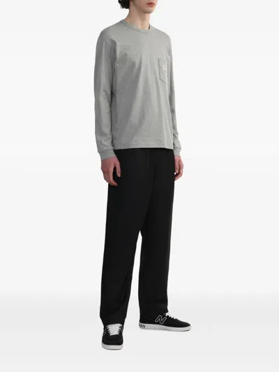 Comme Des Garçons Homme Deux Gray Cotton Jersey Garment Print T-shirt In 灰色