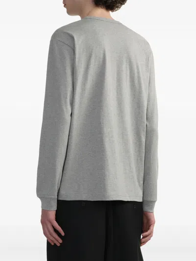 Comme Des Garçons Homme Deux Gray Cotton Jersey Garment Print T-shirt In 灰色