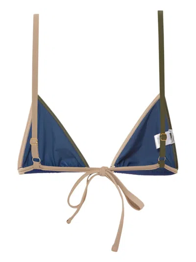Pilzer Trio Bikini Top In 蓝色