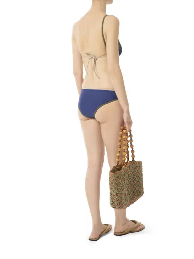 Pilzer Trio Bikini Top In 蓝色