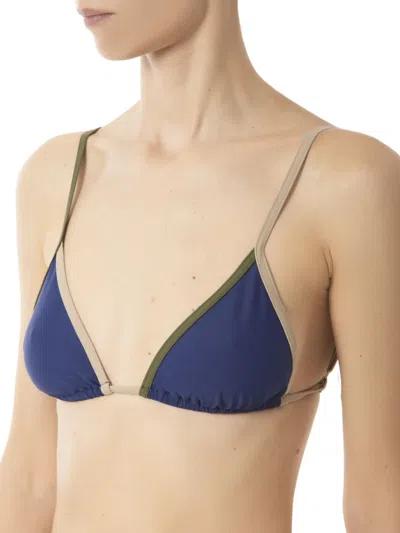 Pilzer Trio Bikini Top In 蓝色
