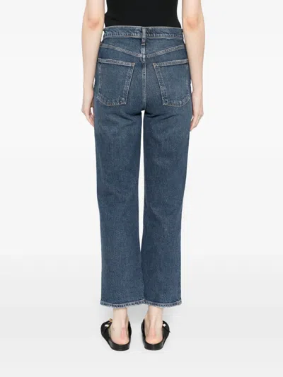 Agolde Cut-out Detailing Tank Top In Blue