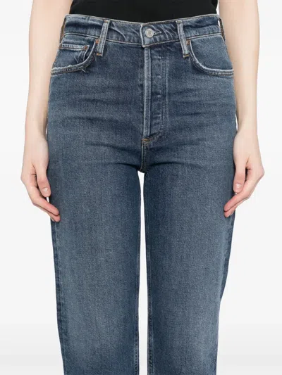 Agolde Cut-out Detailing Tank Top In Blue