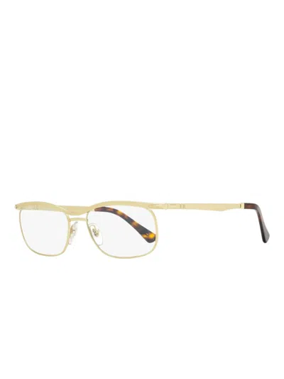 Persol Unisex Rectangular Eyeglasses Po2464v 1076 Gold/havana 54mm In 金色