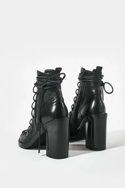 Ann Demeulemeester Woman Ankle Boots Black Size 11 Leather In Multicolor