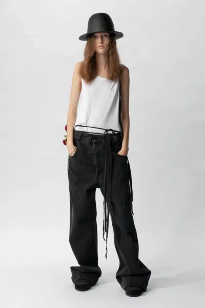 Ann Demeulemeester Claire 5-pockets Comfort Trousers Faded Denim In Rojo