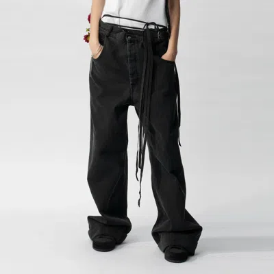 Ann Demeulemeester Claire 5-pockets Comfort Trousers Faded Denim In Rojo