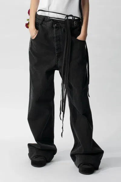 Ann Demeulemeester Claire 5-pockets Comfort Trousers Faded Denim In Rojo