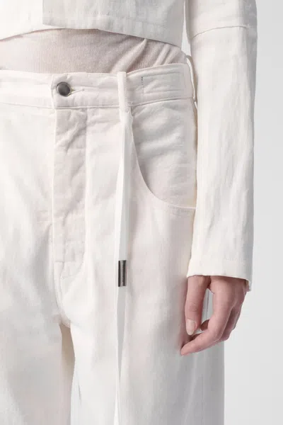 Ann Demeulemeester White Claire 5-pockets Comfort Trousers