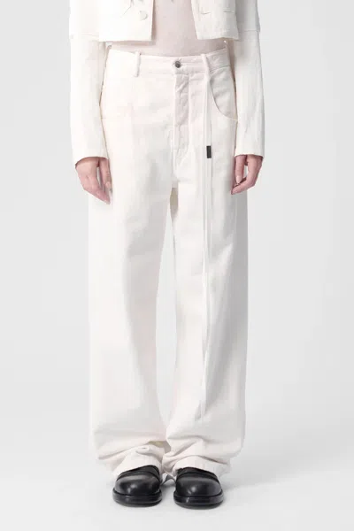 Ann Demeulemeester White Claire 5-pockets Comfort Trousers