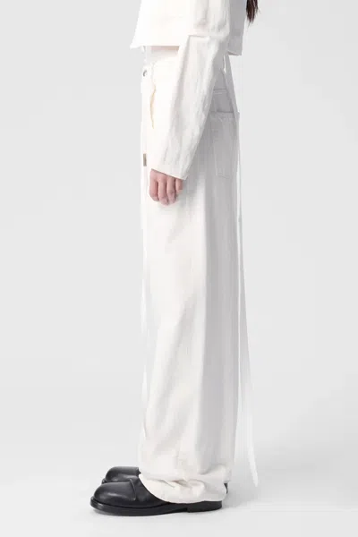 Ann Demeulemeester White Claire 5-pockets Comfort Trousers