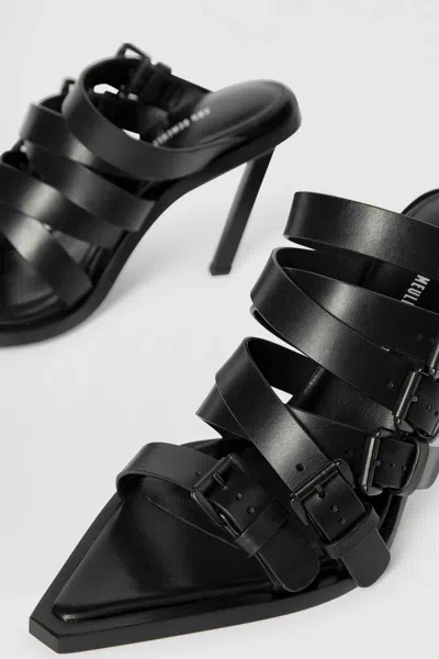Ann Demeulemeester Nel High Heeled Mules With Belts In Multicolor