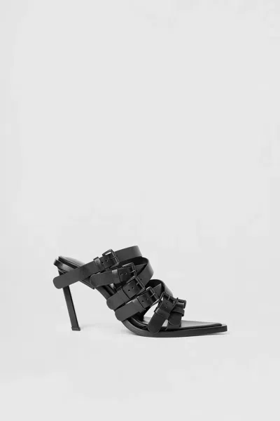 Ann Demeulemeester Nel High Heeled Mules With Belts In Multicolor