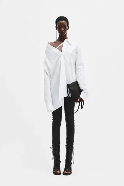 Ann Demeulemeester White Daria Drop Shoulder Shirt In 001 White