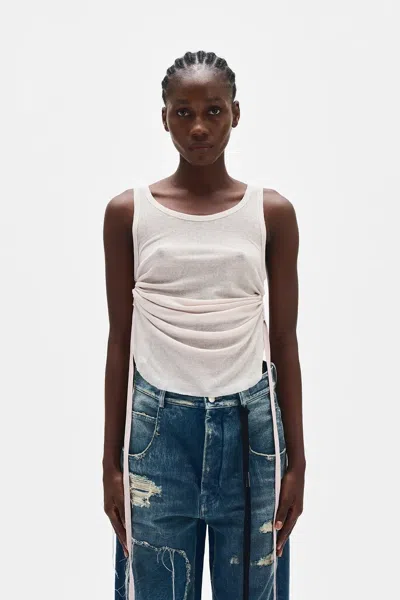 Ann Demeulemeester Mara Wrinkled Cropped Tank Top In Multicolor