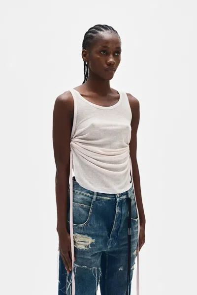 Ann Demeulemeester Mara Wrinkled Cropped Tank Top In Multicolor