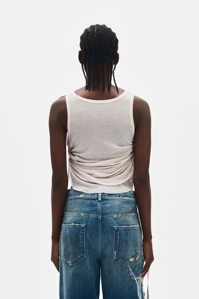 Ann Demeulemeester Mara Wrinkled Cropped Tank Top In Multicolor
