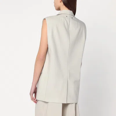 Golden Goose Single-breasted Vest In Wool Blend Women In Beige