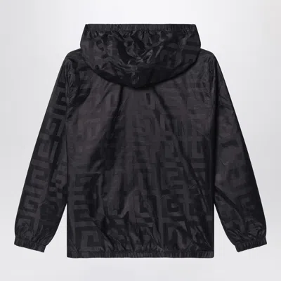Givenchy Black Windbreaker Jacket With 4g Pattern In Black