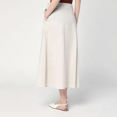 Department Five Pleated Wrap Linen-blend Skirt In Red