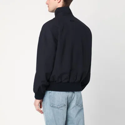 Fear Of God High-necked Jacket With Ribbed Cuffs And Hem In Blue