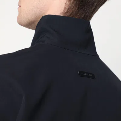 Fear Of God High-necked Jacket With Ribbed Cuffs And Hem In Blue