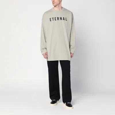 Shop Fear Of God Grey Dove-grey Eternal T-shirt